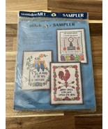 Wonder Art Stitch A Sampler Cross Stitch 5060 5062 5063 Vintage Made In USA - £13.57 GBP