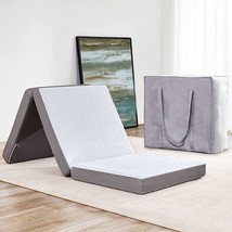 Kingfun Memory Foam Folding Mattress, 4 Inch Gel-Infused Foldable Floor - £184.29 GBP