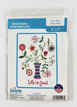 Sewing Life Is Good Janlynn Sew Simple Pattern Embroidery Kit 5&quot; x 7&quot; 997-1704 - £3.98 GBP
