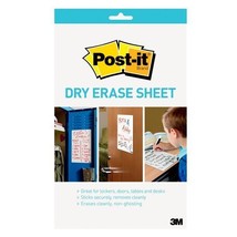 Post-it Super Sticky Dry Erase Sheets, 7 in x 11.3 in, 3 Sheets Total - £13.41 GBP