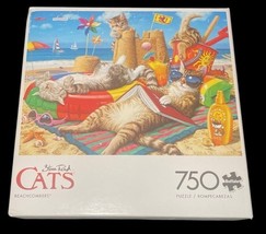 Cats 750 pc Jigsaw Puzzle Buffalo Games Beachcombers Steve Reed 97070 24x18" image 2