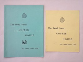Lot 1960s Vintage Bond Street Coffee House Menus Nassau Bahamas British Colonial - £27.05 GBP