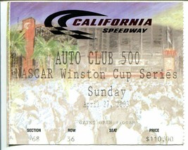 California Speedway NASCAR Race Ticket Stub 4/2003-Auto Club 500-seat #1-FN - $24.44