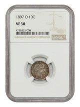 1897-O 10C NGC VF30 - $509.25