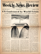 Weekly News Review September 18 1950 Washington D C Newspaper UN World Crisis - £6.96 GBP