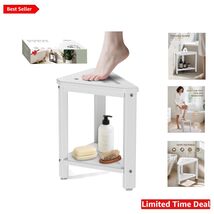 15-Inch Waterproof Shower Foot Stool - Space-Saving Triangular Design - $72.22