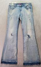 VIGOSS Amethyst Collection Bootcut Jeans Women&#39;s Size 30 Light Blue Denim Ripped - £21.81 GBP