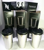 Nespresso Touch 3 Travel Mugs 11 oz/345 ML,MIC Silver in Brand Box With Sku,New - £391.56 GBP