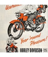 Harley Davidson 125 Motorcycle Tele Glide c1940s Advertisement DWY1A - $42.12 CAD