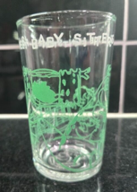 1963 Welch's The Flintstones Pebbles Baby Sitters Green  Promo Jelly Jar... - $11.87