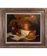 Arthur R Safford ( American 1900 - 1992 ) Still Life Oil on Canvas Signed - €1.017,03 EUR