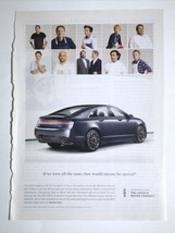 Lincoln MKZ Hybrid Print Ad 2013 New Yorker Magazine Car Advertising Photo - $9.95