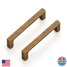 Ravinte 20 Pack Solid 3-3/4" Square Cabinet Handles Antique Brass Drawer... - $80.50