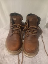 Caterpillar Mens Ankle Boots Cat  Leather Brown  Size 8 Express Shipping - $75.53