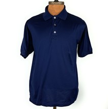 HUGO BOSS GOLF Mens size Med Blue Short Sleeve Golf Polo Shirt - Made In... - $24.74