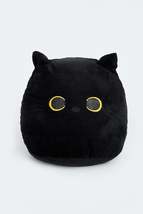 Black Cat Decorative Plush Pillow 35 Cm Black - £21.58 GBP