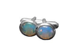 Opal Men Cufflinks 5 Ct Opal Cufflinks For Men October Birthstone Solid ... - £83.25 GBP