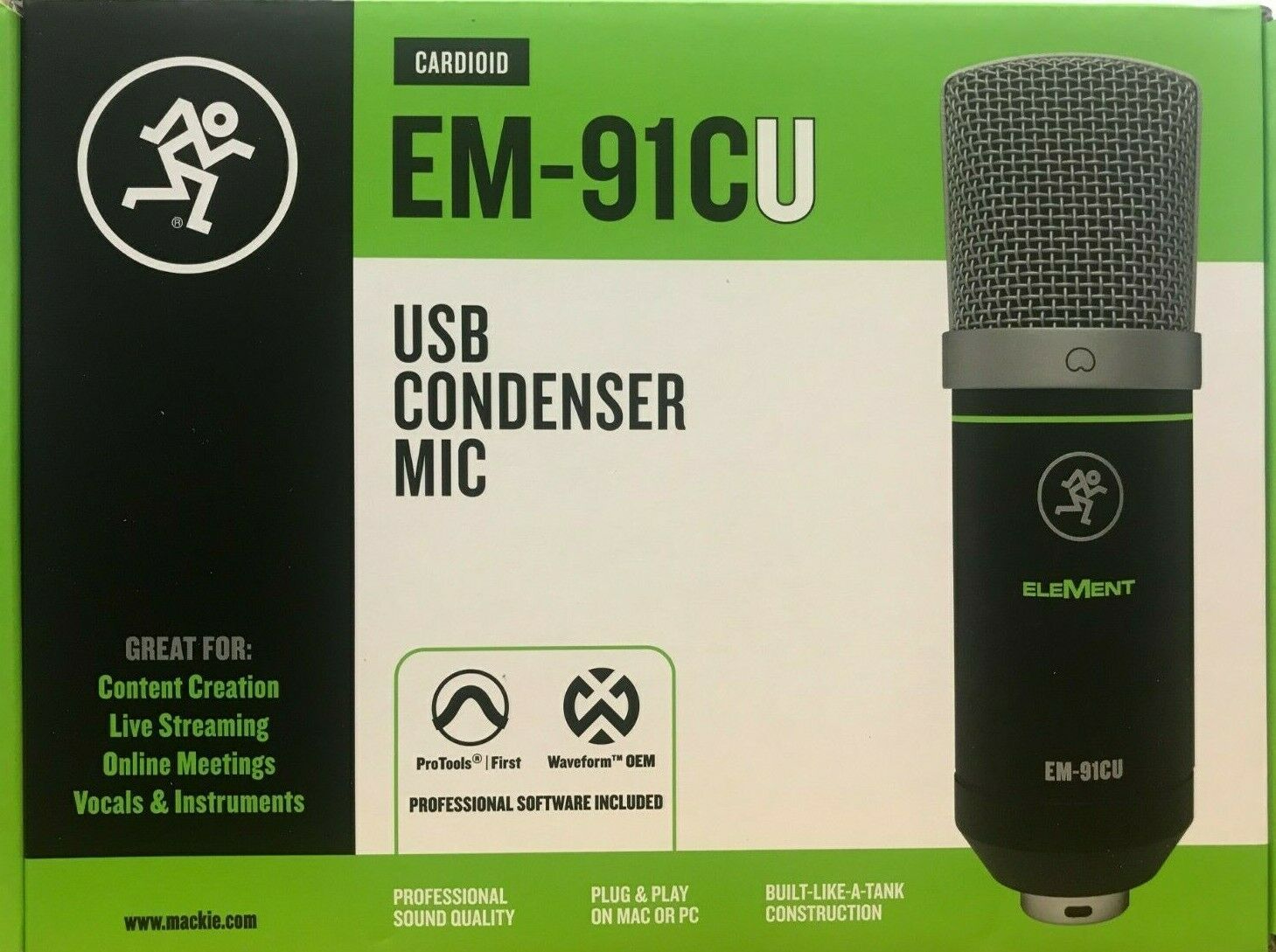 Mackie - EM-91CU - USB Condenser Microphone - Black - $54.95