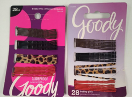Goody Hair Bobby Pins/Slides 28ct Lot of 2 #06448 multicolor (54 total) - £7.86 GBP