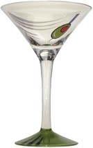 Burton Morris BCM Olives Martini Glass Barware Handpainted Westland Gift... - $16.36 CAD
