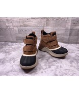 Sorel Boots Kids Boys 10M Out &#39;N About Shoes Brown Suede Mid Waterproof ... - $51.31 CAD