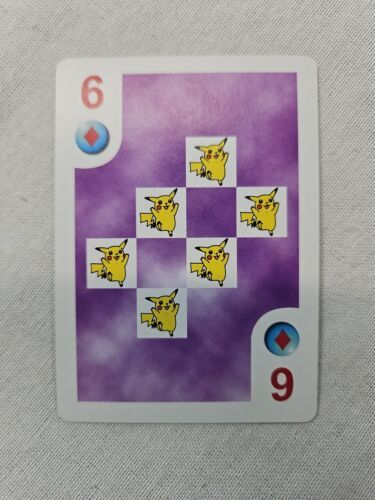 Vintage 1999 Bicycle Pokemon Playing Card 6 of Diamonds BUY 2 GET 2 FREE - $2.95