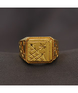 Perfect for Any Occasion 22k Stamp Hallmark Gold Ring Size US 10 - $1,225.22