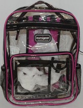 Shalam Imports Brand Eurogear Extreme Adventure Clear Backpack Pink Trim image 1