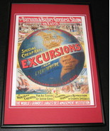 Barnum &amp; Bailey Excursions from Everywhere Greatest Show Framed 10x14 Po... - $49.49