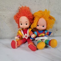 Vintage 1983 Rainbow Brite And Lala Orange dolls 10&quot; Hallmark Mattel - £54.26 GBP