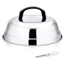 9 Inch Cheese Melting Dome Lid, Stainless Steel Griddle Accessories, Durable Bas - £17.57 GBP