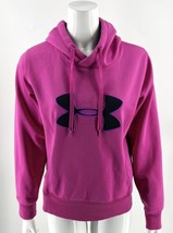 Under Armour Sweatshirt Hoodie Size M Pink Cold Gear Semi Fitted Athleti... - $39.60