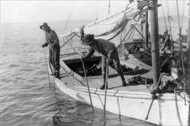 Fishing Oysters in Mobile Bay by Lewis Wickes Hine - Art Print - £17.20 GBP+