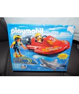 Playmobil 5797 Coastal Search and Rescue Boat Surfboard Shark Floats NEW - £26.82 GBP