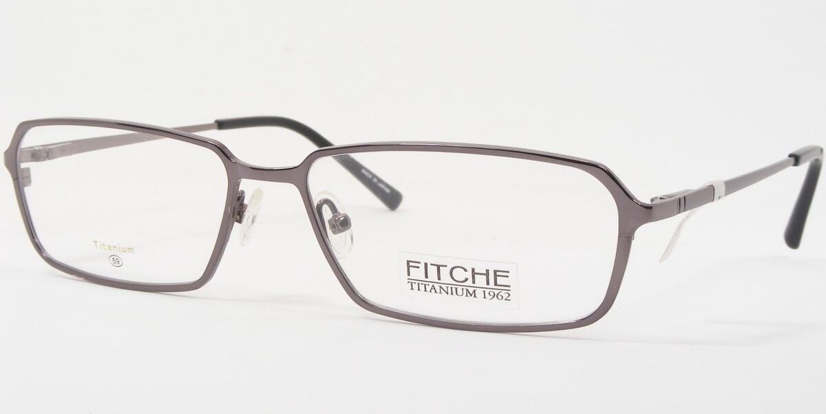 Occhiali Fitche 3337U Gunmetal In Titanio 59-16-140mm (Note) Giappone - $76.44