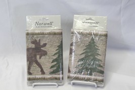 Norwall Moose Pine Border Lot of 2 Sealed 7 inches x 15 feet - £35.29 GBP