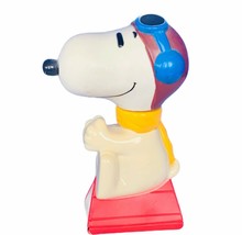 Snoopy Peanuts gang Charlie Brown Red Baron figurine bubble bath flying aces vtg - £39.52 GBP