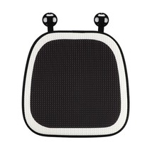 Clic Black White Stitching Line Universal Car Seat Cushion Breathe Ice Silk Mats - £35.18 GBP