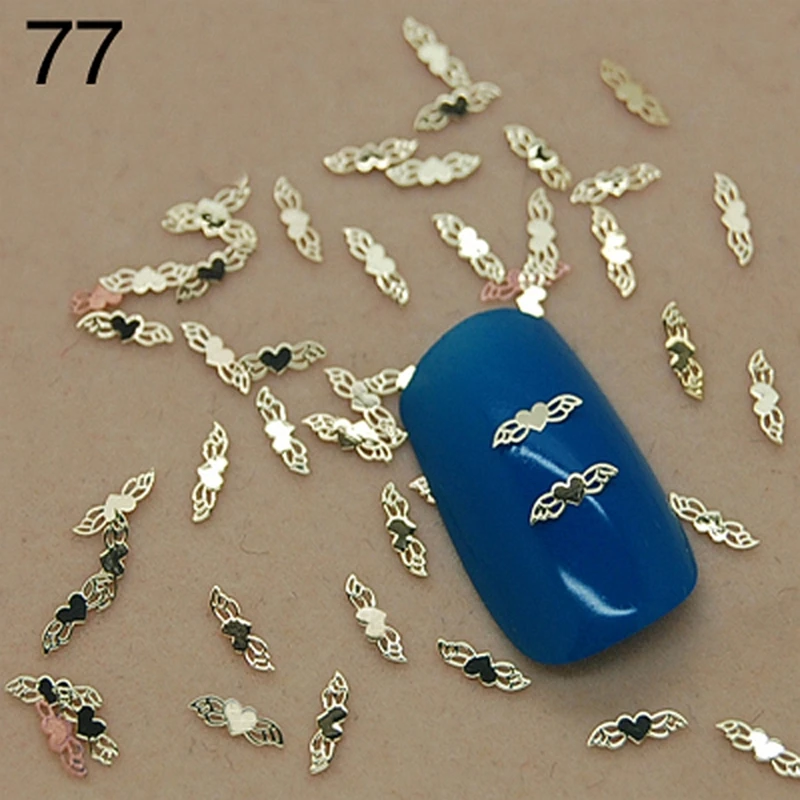 More than 700 pcs/lot Golden Metal Nail Art Jewelry Nail Decoration Tiny Slice - £13.77 GBP