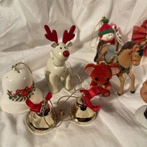 13 Vintage Christmas Ornaments Mixed Lot of Hanging Ornaments - £11.79 GBP