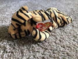 TY Beanie Baby STRIPES the Tiger 4065 Retired 1995 With Tag - £11.15 GBP