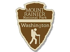 Mount Rainier National Park Washington Arrowhead 4&quot; Decal Sticker Made In Usa - £13.79 GBP