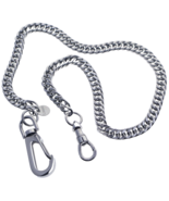 Stainless Steel Pocket Watch Chain Albert Chain Swivel Albert Clasp FCS81 - $429.14 MXN