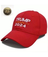Trump 2024 Hat Red Baseball Cap Donald J. Trump MAGA 45 &amp; 47 (Free Coin) - $269.90 MXN