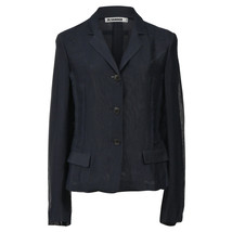 Jil Sander Raw Edge Single-Breasted Blazer In Viscose Women Blue Size 36 - $258.40