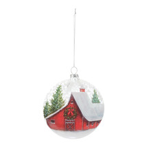 Barn Ball Ornament 4&quot;D Glass - $149.90