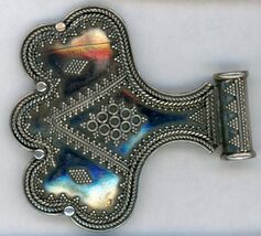 Silberanhänger Mit Silberstempel In Dekorativem Muster - $27.16