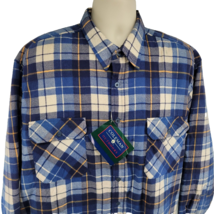 Coleman Flannel Outdoors Lined Work Wear Shirt Jacket Men&#39;s Size XL Blue Plaid - £21.32 GBP