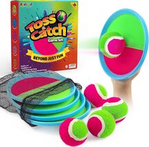 Upgraded Toss and Catch Ball Set with 4 Paddles &amp; Balls - Outdoor Family... - $72.22