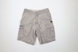 Vintage Volcom Stone Mens 30 Faded Spell Out Ripstop Cargo Shorts Gray Cotton - £42.68 GBP